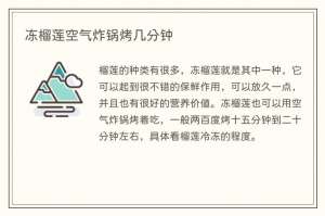 冻榴莲空气炸锅烤几分钟